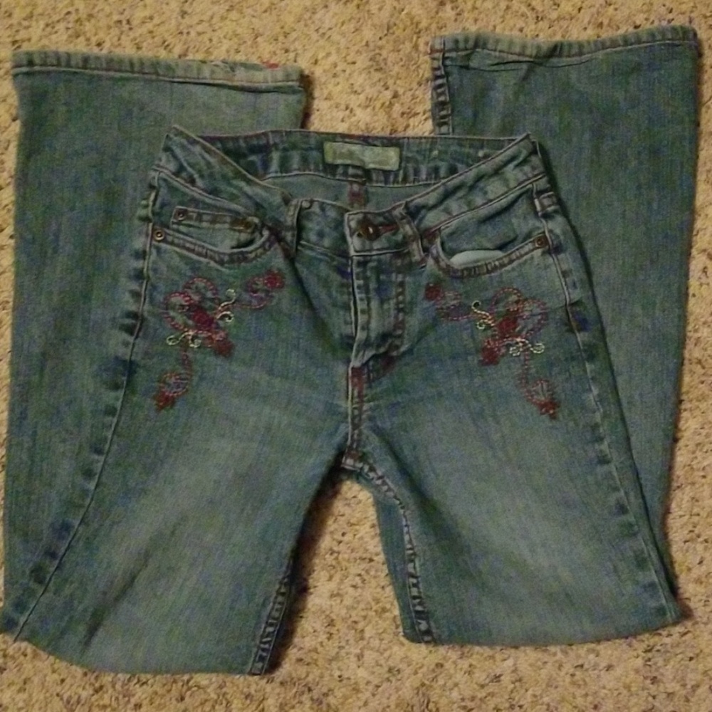 L.e.i. embroidered Jean's, size 8 girls